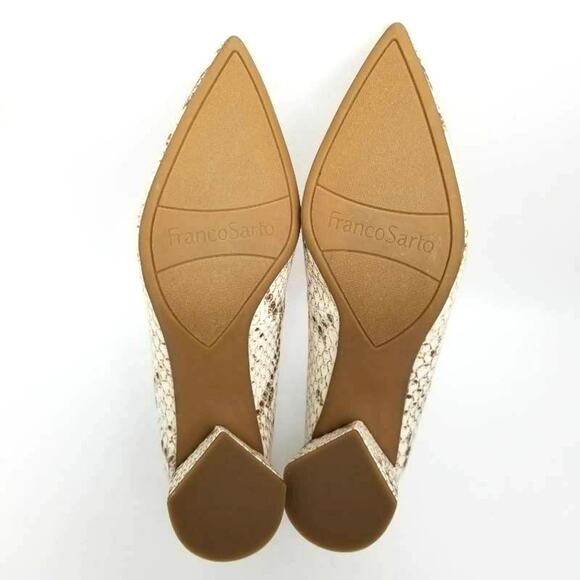 Franco Sarto Womens Global Faux Leather Snake Print Low Heels Shoes Size 7.5 M - Picture 3 of 12
